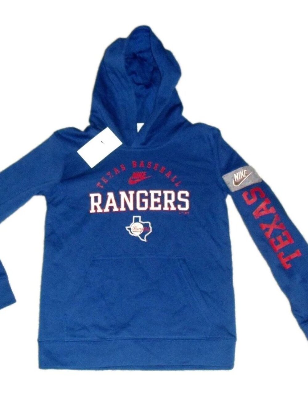 Texas Rangers Kids Youth Nike Hoodie Sweatshirt sz. Medium New Tags Mlb